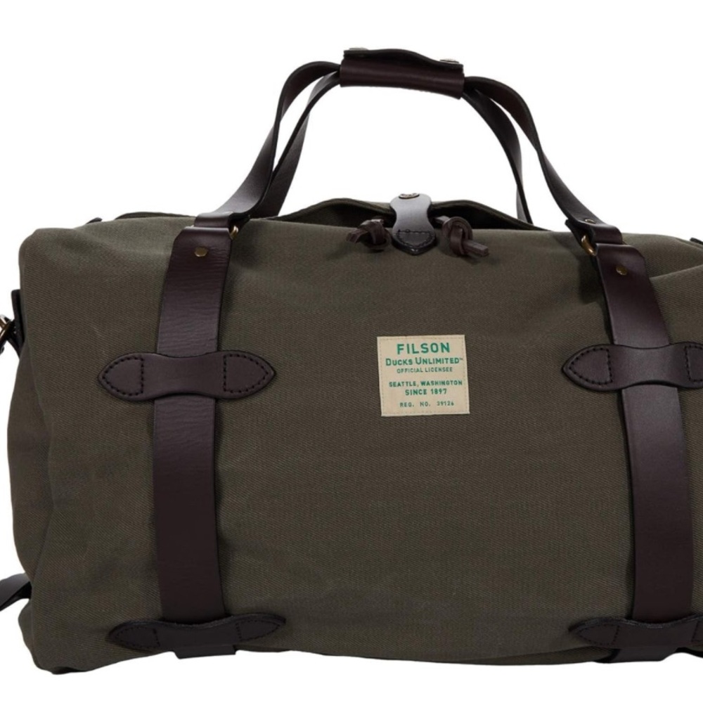 Ducks Unlimited Filson Medium Duffle Bag Leather Zipper